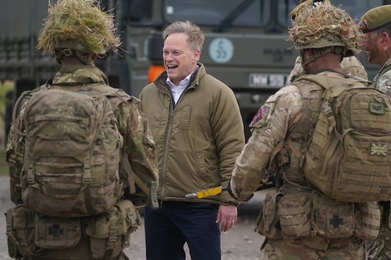 Defence Secretary Grant Shapps at Catterick Garrison, in North Yorkshire