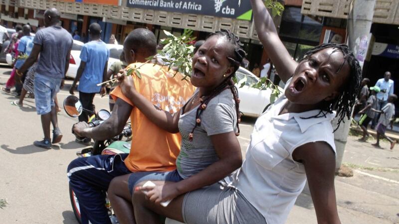Celebration in Kisumu after Kenya&#39;s Supreme Court nullified President Uhuru Kenyatta&#39;s election win last month as unconstitutional and called for new elections within 60 days Picture: AP 