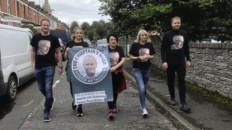 Last year&#39;s Chieftain&#39;s Walk was confined to Martin McGuinness&#39;s immediate family because of the coronavirus pandemic. 