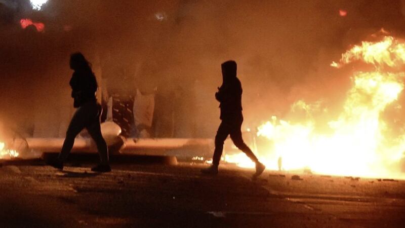 Rioting erupted in Carrickfergus on Monday night. Picture by Pacemaker  