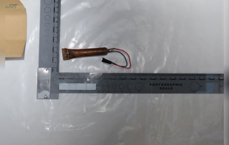 &nbsp;A detonator. Picture supplied by the PSNI