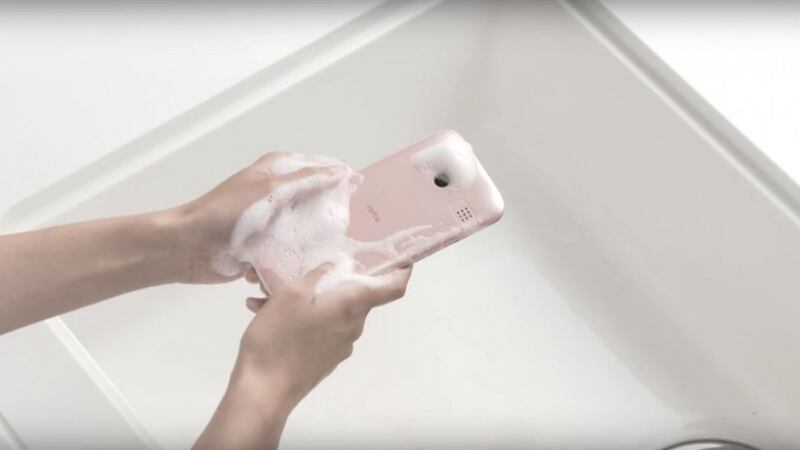 You can wash this new smartphone with soap and water