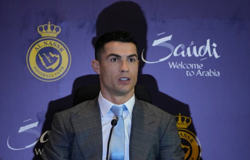 Cristiano Ronaldo signed a two-and-a-half-year deal with Al Nassr (Amr Nabil/AP)
