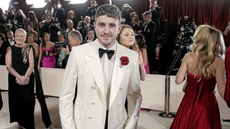 Paul Mescal arriving at the Oscars on Sunday. Picture by AP Photo/John Locher 