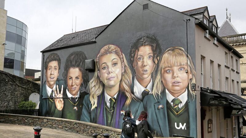 Derry Girls stars Saoirse-Monica Jackson and Jamie-Lee O&#39;Donnell will feature in Tourism Ireland&#39;s new &pound;70m global marketing campaign. But its outgoing boss has sounded a fresh warning over the UK Government&#39;s new post-Brexit biometric border controls. 