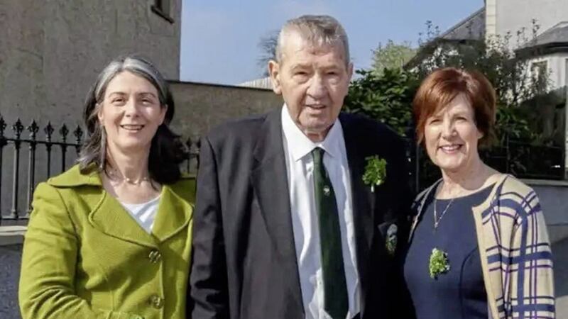 Bobby Loughran, centre, with SDLP councillors&#39; Roisin Lynch and Noreen McClelland 