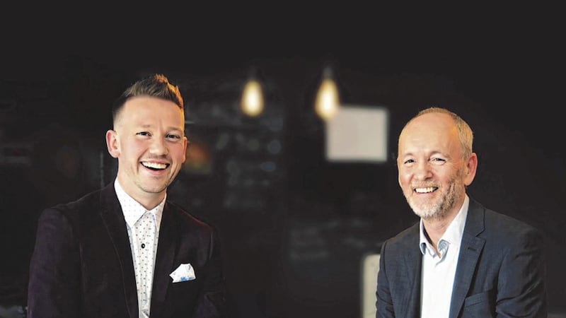 Gareth Chambers, left, CEO of Around Noon, and Howard Farquhar, chairman of Around Noon have announced the acquisition of London-based Chef in a Box 