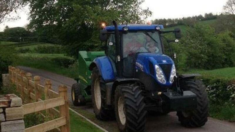 The tractor stolen from a farm outside Omagh, Co Tyrone&nbsp;
