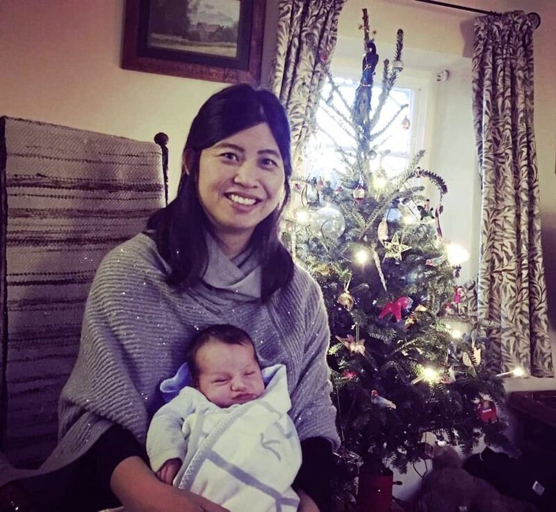 Author Winnie Li pictured with her baby son, Timo 