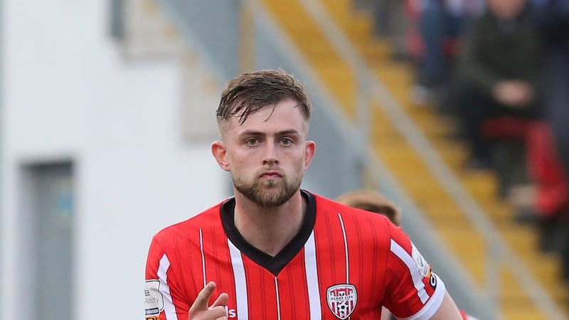 Will Patching scored from the penalty spot for Derry City in Friday night's SSE Airtricity Premier Division match against UCD in Dublin<br />Picture: Margaret McLaughlin&nbsp;