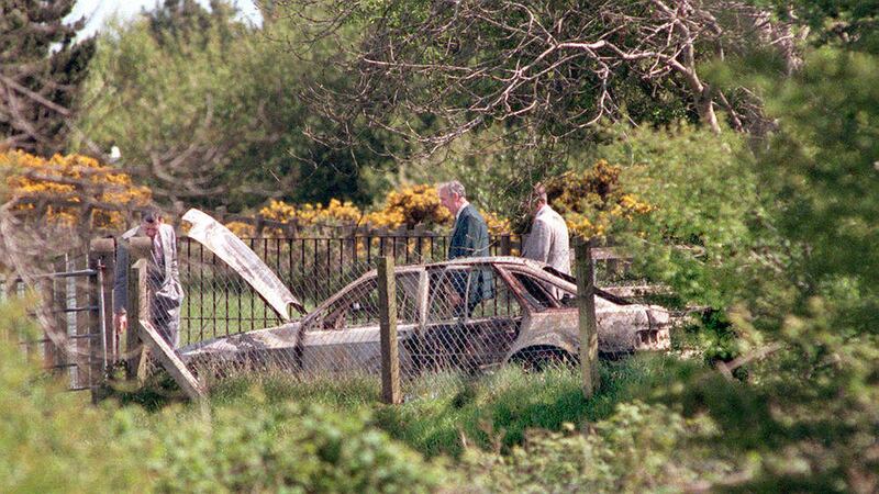 The scene near Randalstown in Co Antrim where Sean Brown was murdered by the LVF in May 1997  