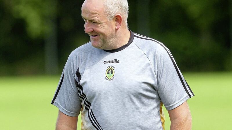 St Enda&#39;s manager Frank Fitzsimons after last Sunday&#39;s win over St Gall&#39;s Picture: Mal McCann. 