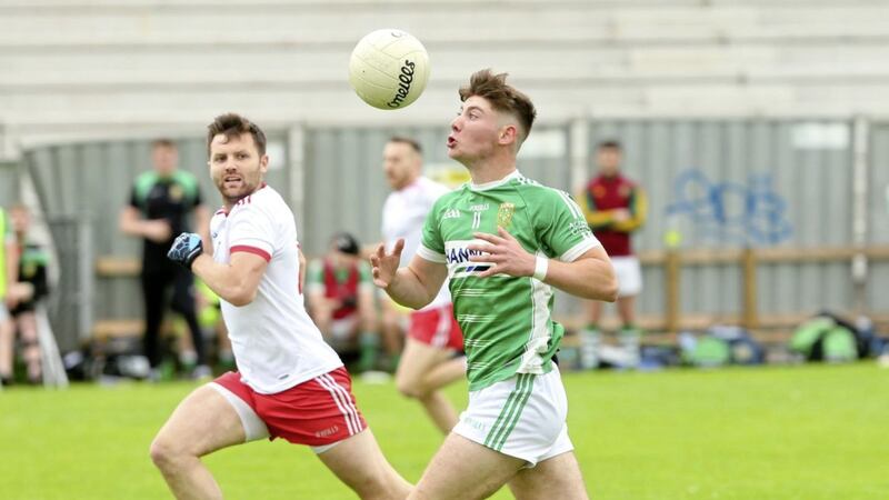 How big a contribution Adam Loughran can make for Aghagallon against Creggan could be crucial in tomorrow&rsquo;s Antrim SFC final                Picture: Mal McCann 