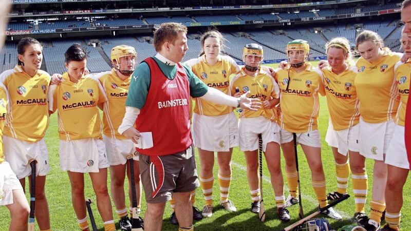 Michael McCullough won the All-Ireland junior title with the Antrim camogs. Pic: Seamus Loughran 