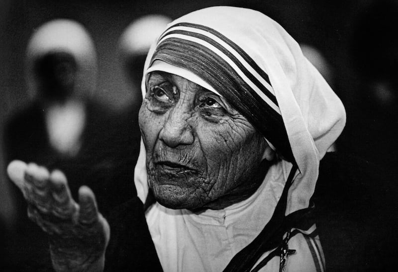 Mother Teresa pictured during a visit to Belfast in 1993. Picture by Hugh Russell