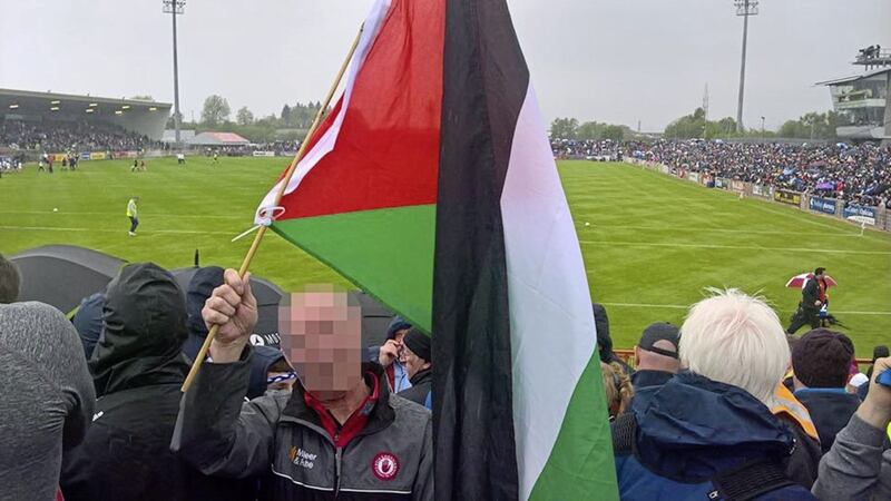 It is claimed Ulster Council officials attempted to remove Palestinian flags during Sunday&#39;s Tyrone v Monaghan senior championship clash 