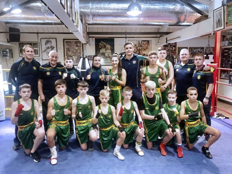 The famous Holy Family club recently ran a boxing show at their Belfast home, under the watchful eye of renowned trainer Gerry Storey. Picture by Hugh Russell 