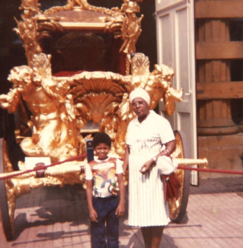 Noel Clarke as a child with his grandmother