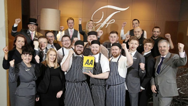 Staff at the Fitzwilliam Hotel celebrate the hotel&#39;s latest five-star accreditation 
