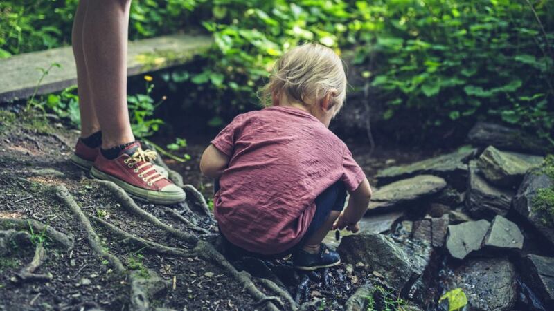 An adventurous exploring trip to the park or woods can be both fun and educational for young children 