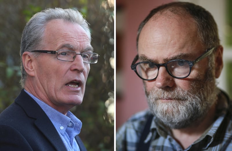 Sinn Féin's Gerry Kelly and journalist Malachi O'Doherty