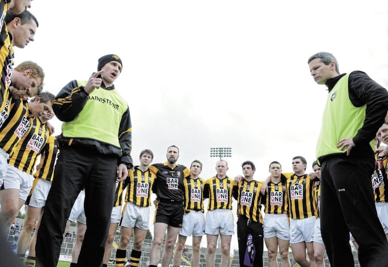 Tony McEntee (left) alongside Gareth O&#39;Neill both of whom guided Crossmaglen to two All-Ireland titles 