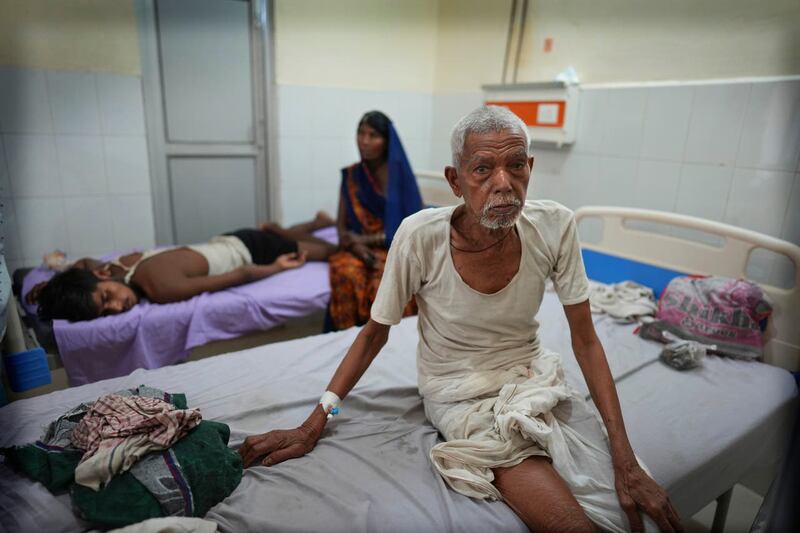 Elderly person in hospital