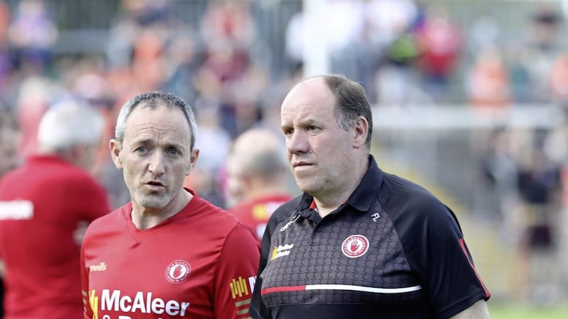 Tyrone joint-managers Feargal Logan and Brian Dooher are believed to be seeking another three-year term  Picture by Philip Walsh 