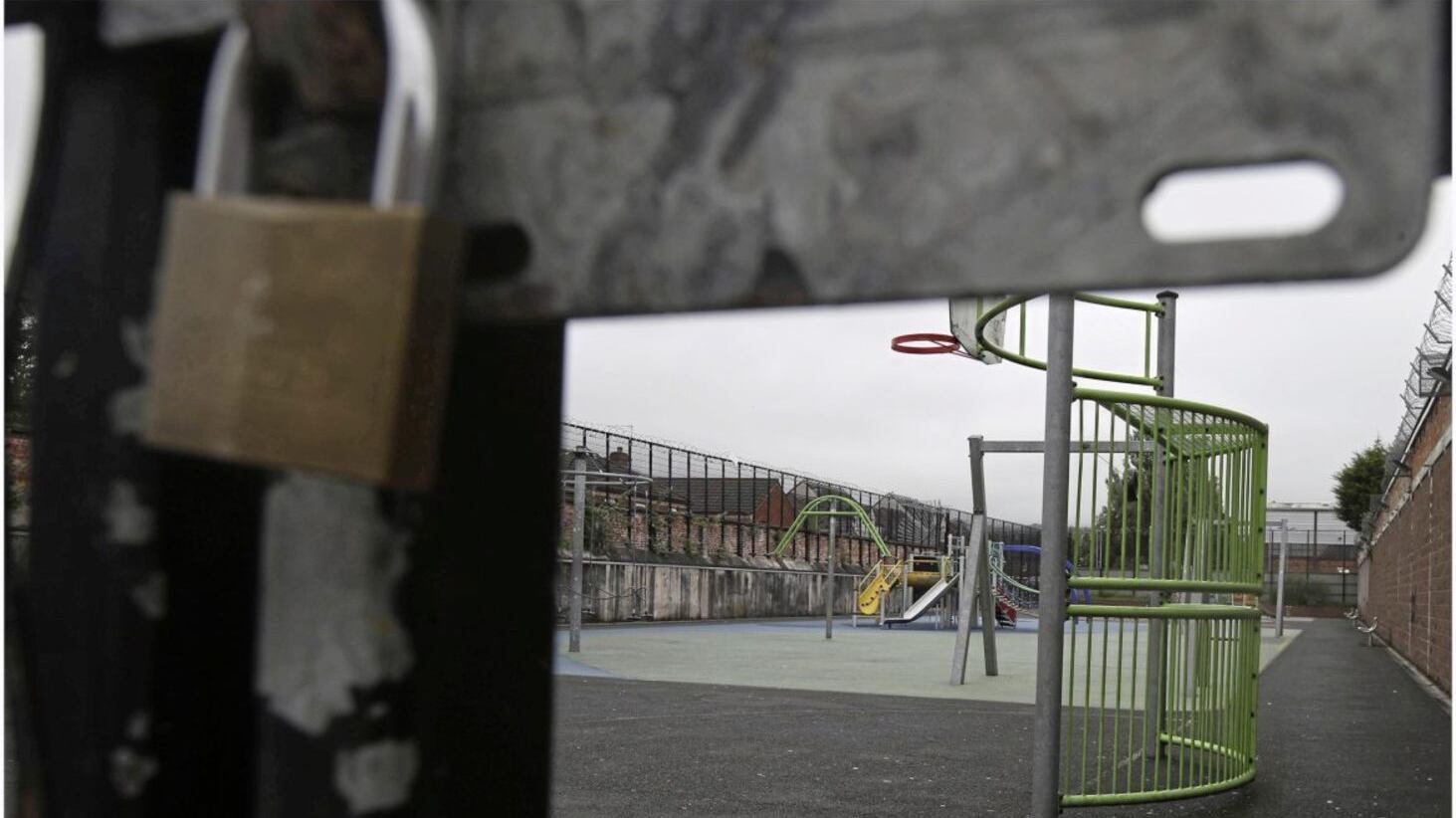 A play park on Springfield Avenue in west Belfast has been closed following &quot;totally unacceptable&quot; anti-social behaviour. Picture by Hugh Russell 