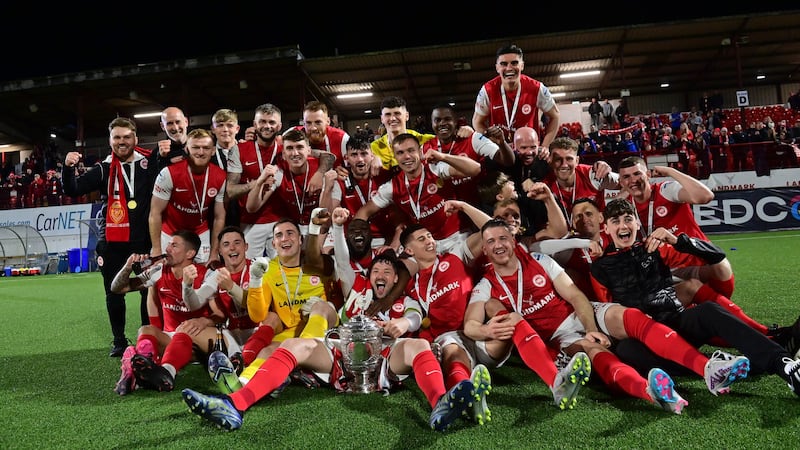 Larne won the first Irish League title in the club's 134-year history