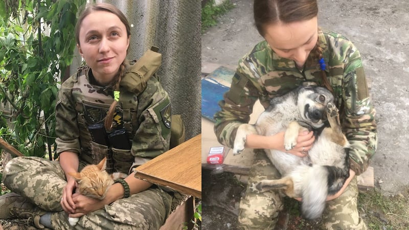 Oksana Krasnova, 27, uses her wages to pay for food and supplies to nurse the animals back to health.