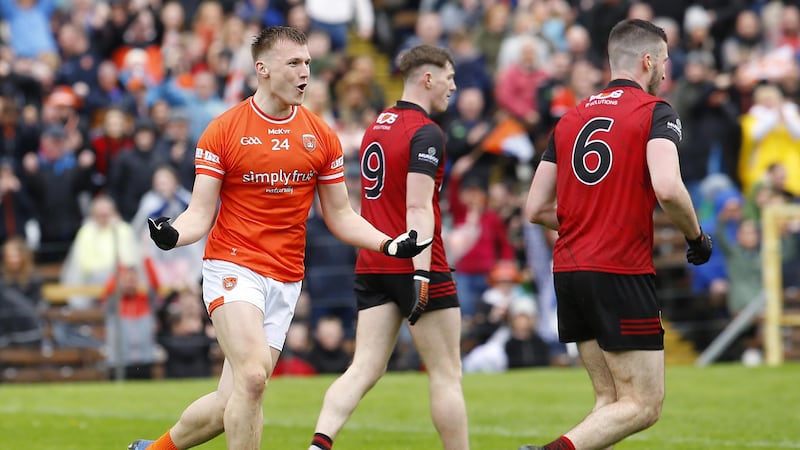 Rian O'Neill was contesting the red card picked up 26 minutes into that defeat against Tyrone, with the case heard by the GAA's Central Hearings Committee on Wednesday night. Picture by Philip Walsh.