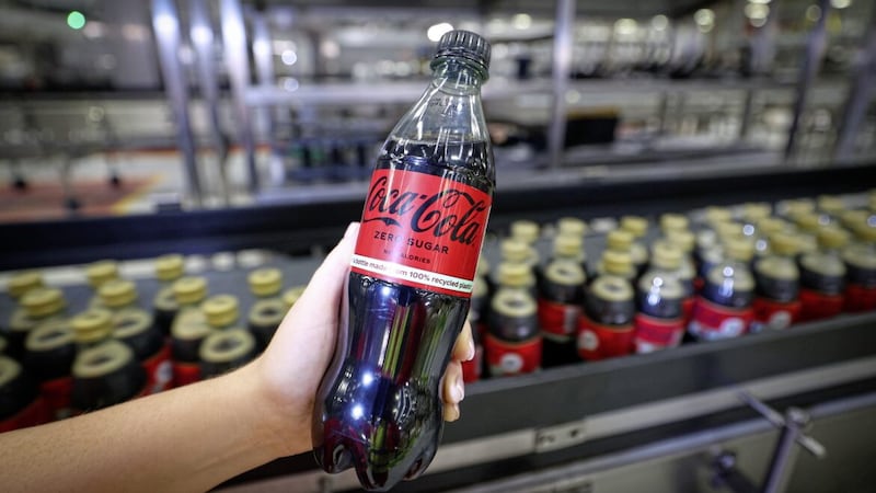 As part of its journey towards a World Without Waste, Coca-Cola and its strategic bottling partner Coca-Cola HBC Ireland and Northern Ireland, has announced that all plastic bottles across its soft drinks portfolio are now made with 100 per cent recycled plastic. Picture: Matt Mackey/Press Eye 