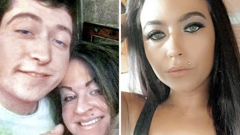 <span class="gwt-InlineHTML kpm3-ContentLabel">Ken Flanagan with his mother Karen McClean who he stabbed to death on Friday night and </span><span class="gwt-InlineHTML kpm3-ContentLabel"><span class="gwt-InlineHTML kpm3-ContentLabel">mother-of-one Stacey Knell was also murdered by boyfriend&nbsp; Flanagan in Newtownabbey</span></span>