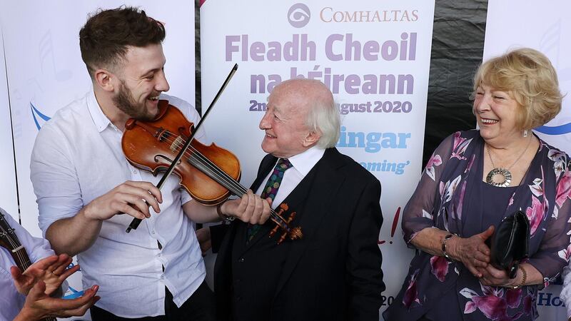 President Michael D Higgins formally opened the traditional musical celebration in Mullingar, Co Westmeath.