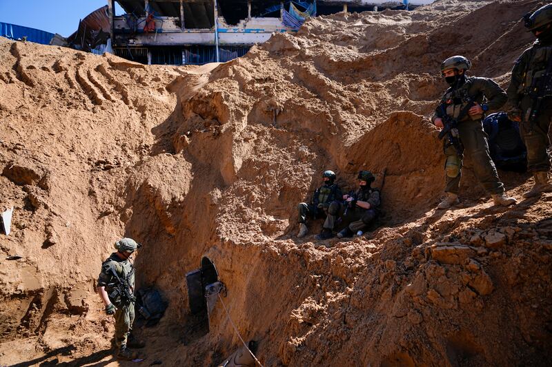 The Israeli military says Hamas militants used the tunnels to attack its forces during a ground operation in Gaza (AP)