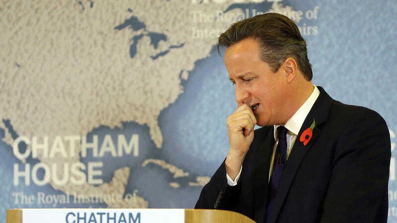 David Cameron speaking on EU renegotiation in London last year. Picture by Kirsty Wigglesworth, Press Association 