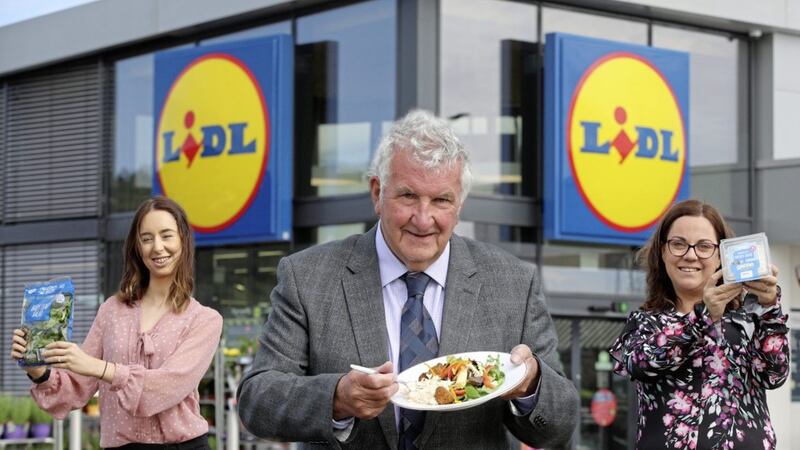 Pictured celebrating the announcement are (from left) Enya Rooney, senior buyer at Lidl NI; John McCann, founder and CEO of Willowbrook Foods; and Tanya Neilson, new product development and hub innovation manager at Willowbrook. Picture: Phil Smyth 