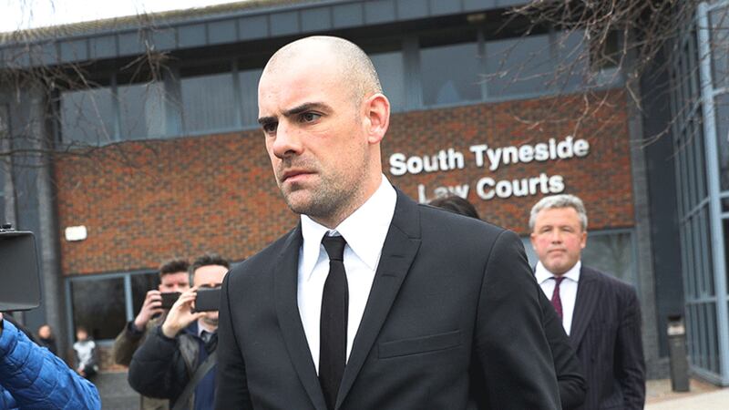 &nbsp;Republic of Ireland footballer Darron Gibson leaving South Tyneside Magistrates' Court in South Shields at a previous hearing. Picture by&nbsp;Owen Humphreys, PA Wire