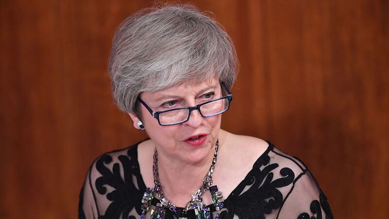 British prime minister Theresa May, pictured speaking yesterday at the Lord Mayor's Banquet at the Guildhall in London, faces a crucial Brexit meeting today&nbsp;