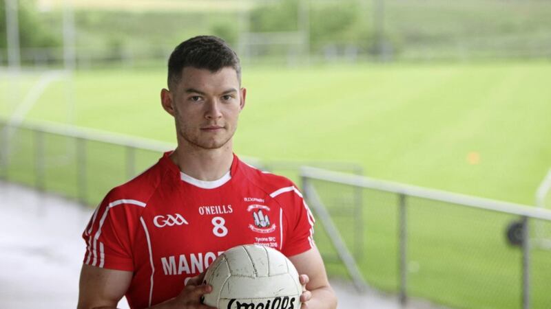 Richie Donnelly is gutted to be missing out on Trillick&#39;s Tyrone championship campaign. They meet Ardboe in the last eight tomorrow. Picture by Ann McManus 