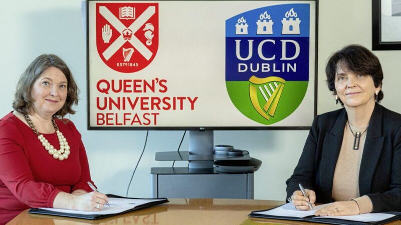 Professor Emma Flynn, pro-vice-chancellor, Queen&rsquo;s University Belfast and Professor Orla Feely, vice-president for Research, Innovation and Impact, UCD 