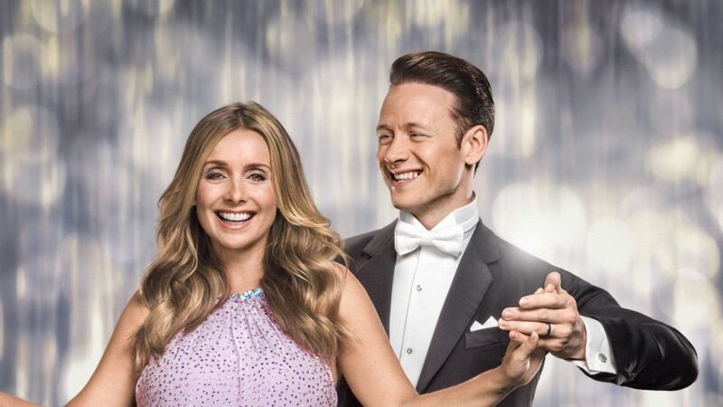 Louise Rednapp with her dance partner Kevin Clifton. Picture by Guy Levy, BBC/Press Association&nbsp;