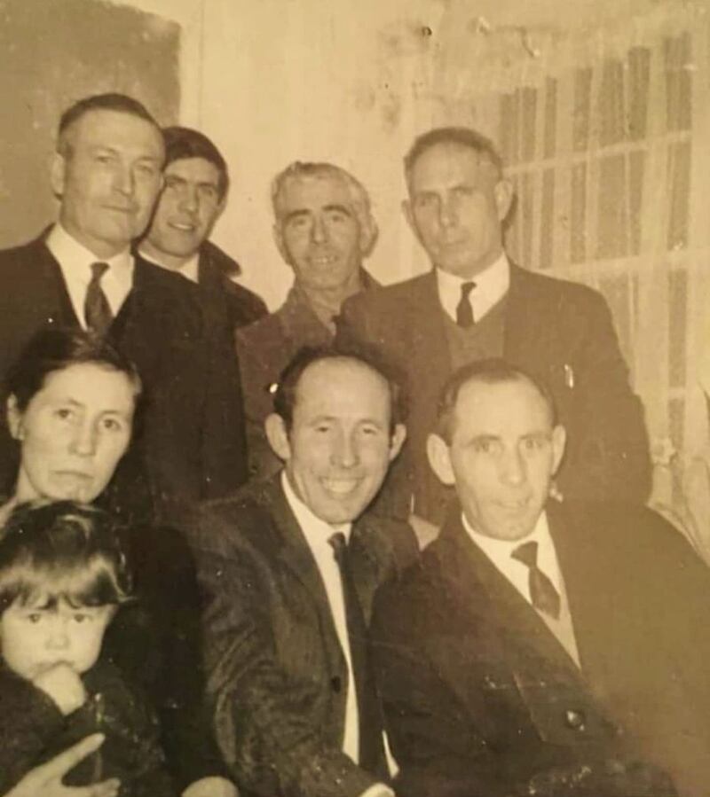 Sam, bottom right, with his siblings 