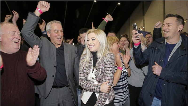 First past the post, newcomer Orlaithi Flynn is elected to Belfast west on the first count. 