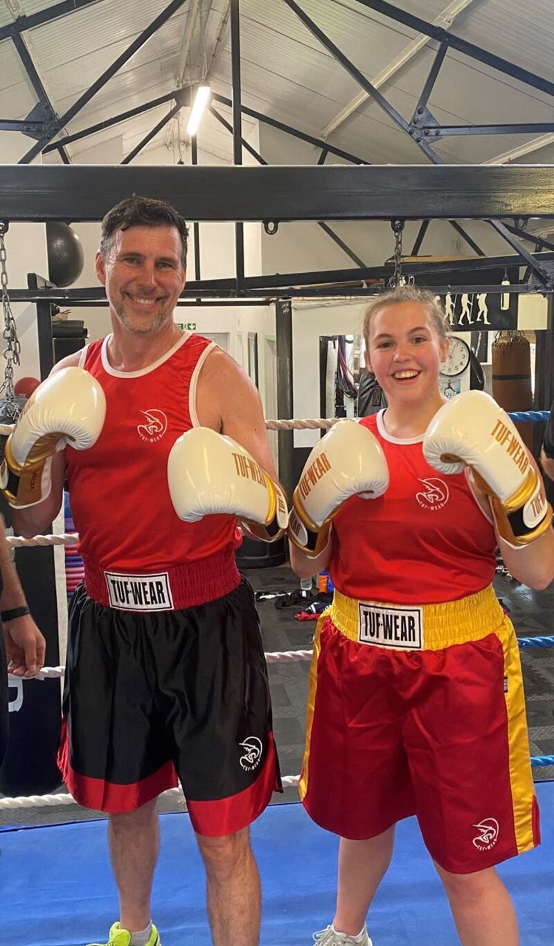 Stuart Bates and Charlotte Nichols took part in boxing