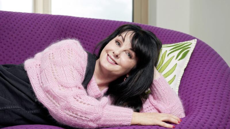 Marian Keyes, giving her feet a rest... 