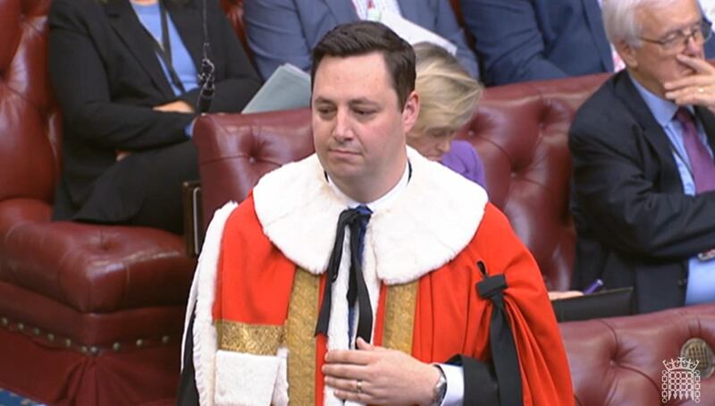 Ben Houchen, the Tees Valley mayor takes his seat in the Lords