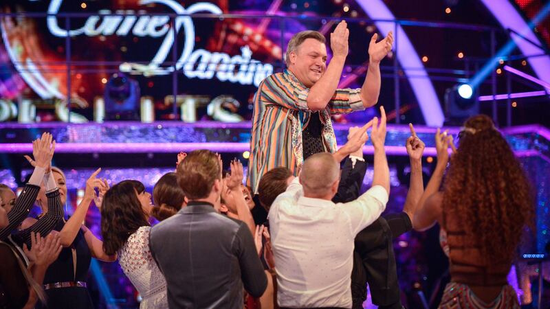 Ed Balls during the results show for BBC One's Strictly Come Dancing. Picture by Kieron McCarron, BBC/Press Association &nbsp;