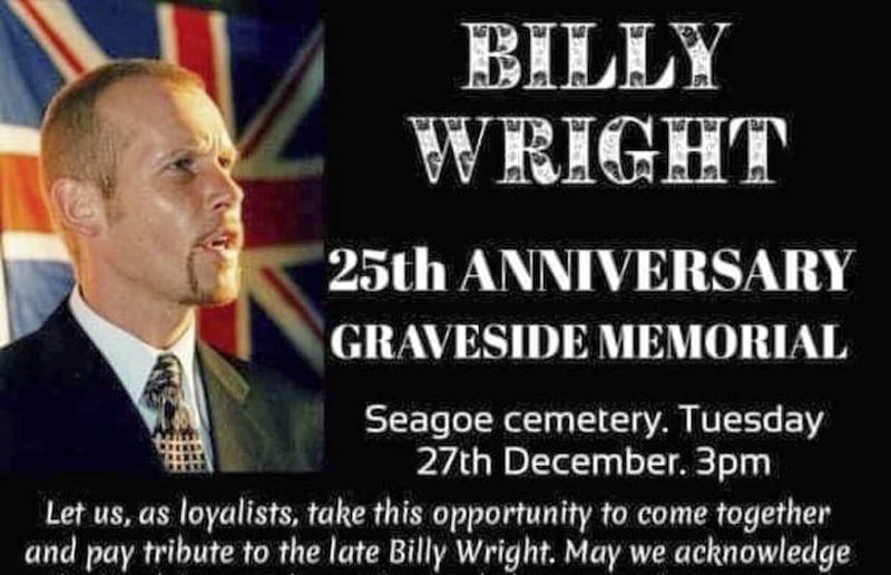 The gathering to pay tribute to Billy Wright was shared on social media 